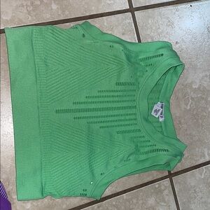 Green Sleeveless Knit Top